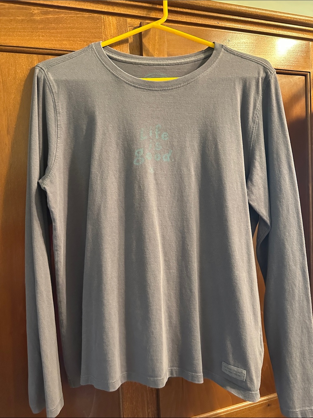 Life Is Good Long-Sleeve Tee - Slate Blue